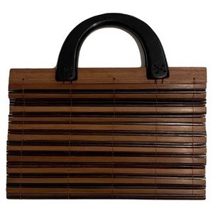 Vintage Brown Bamboo Purse